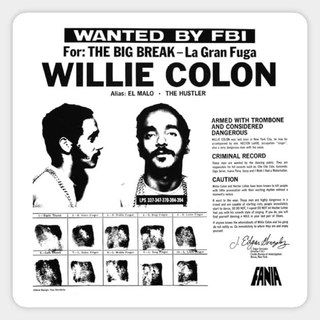 Willie Colon Sticker by gemini chronicles